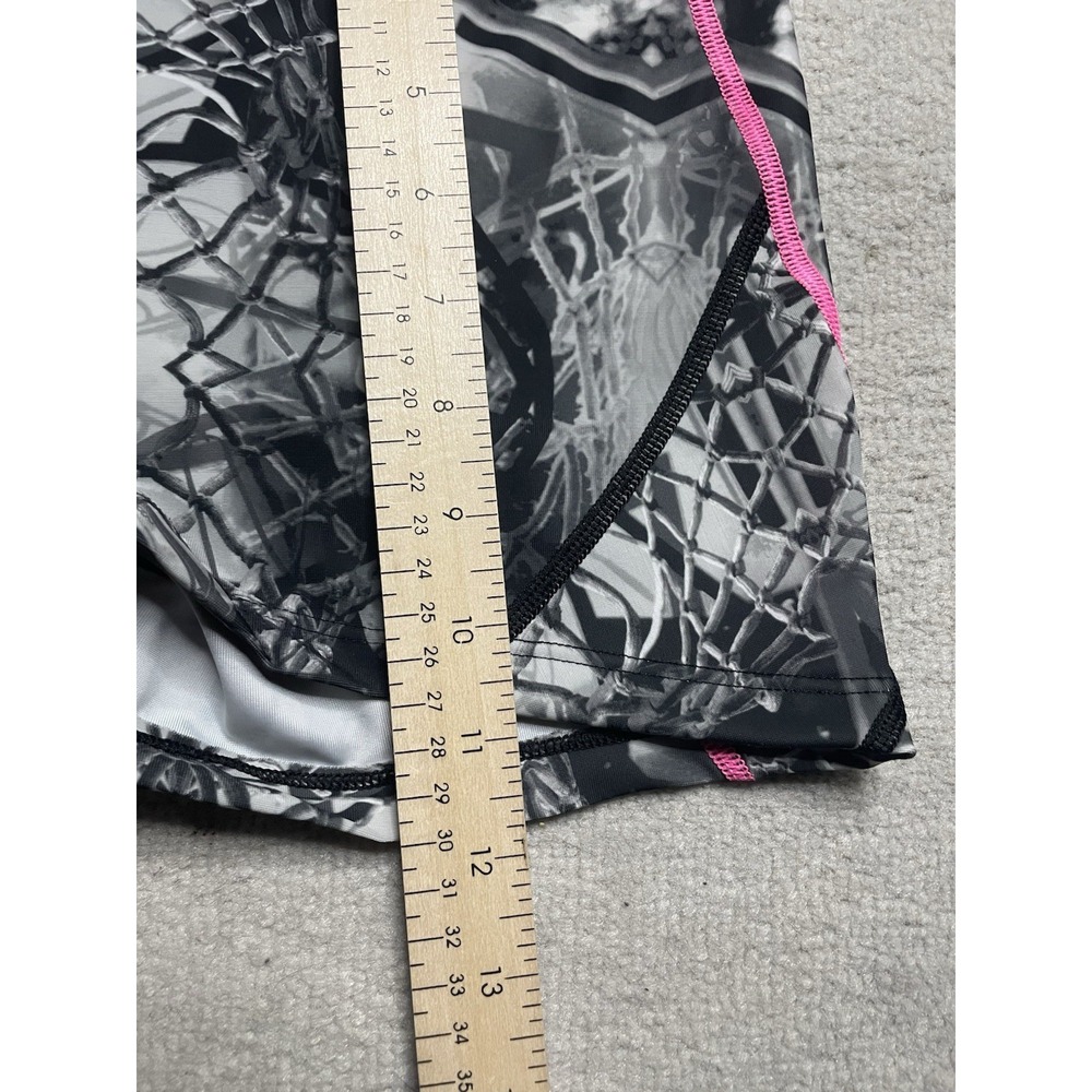Under Armour Fitted Running Shorts Yoga Stretch Woman's Size Medium Black Pink - Picture 7 of 10